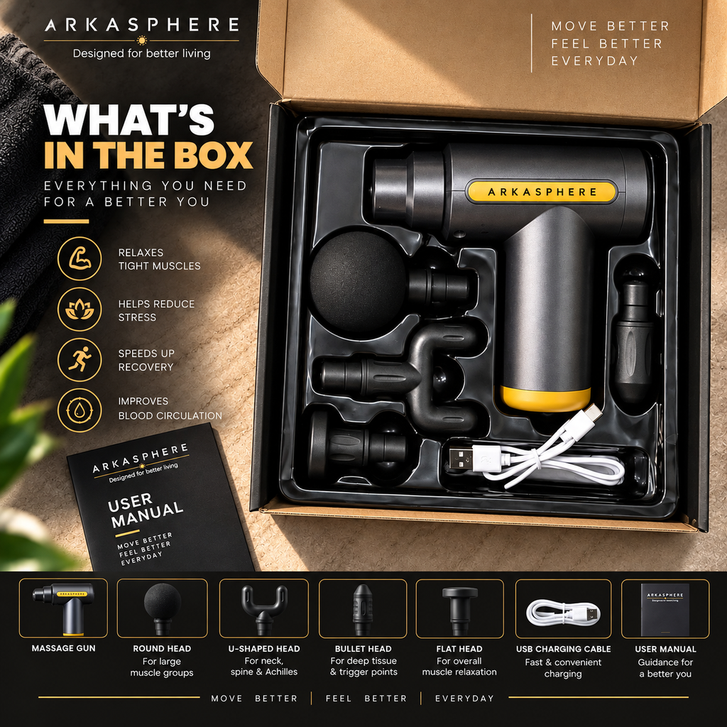 ARKASPHERE™ - 4-in-1 Deep Tissue Massage Gun
