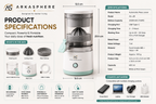 ARKASPHERE™ - Portable Rechargeable Juicer