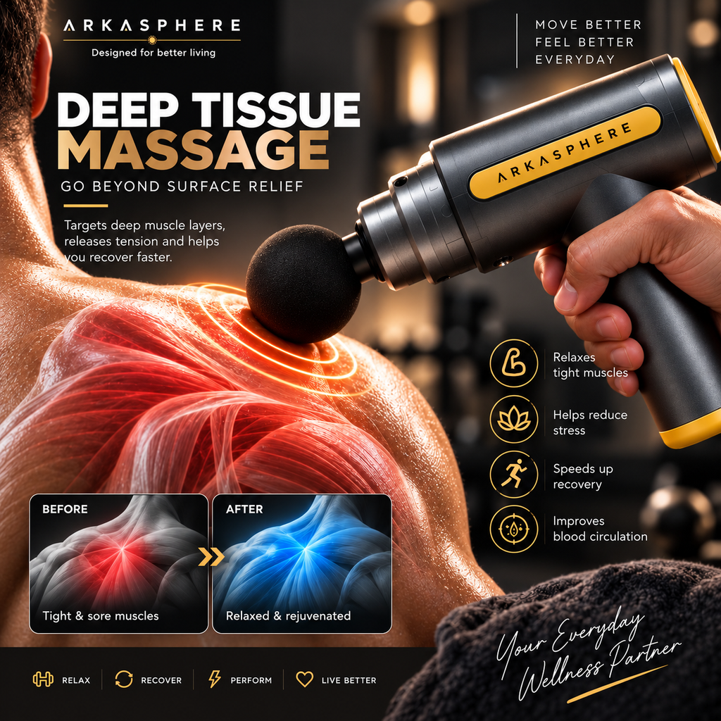 ARKASPHERE™ - 4-in-1 Deep Tissue Massage Gun