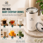 ARKASPHERE - Self Stirring Travel Mug for coffee, tea, milk, protein shakes and juices